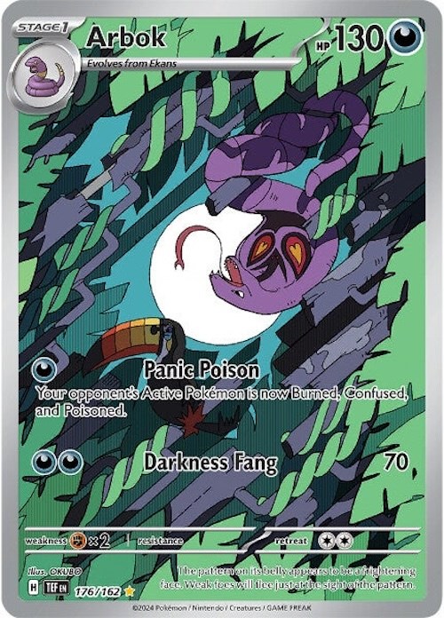 Pokemon - Arbok - 176/162 - SV05: Temporal Forces - Holo - Illustration Rare