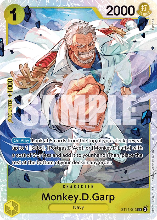 Monkey.D.Garp Ultra Deck The Three Brothers One Piece Card Game