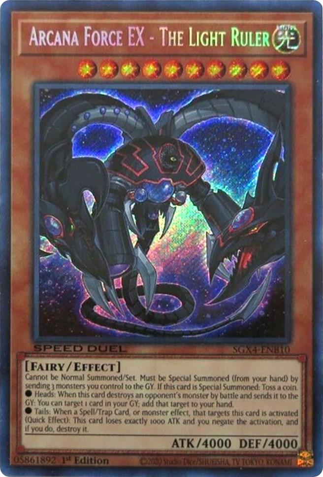 Arcana Force EX - The Light Ruler (Secret Rare) - Speed Duel GX ...