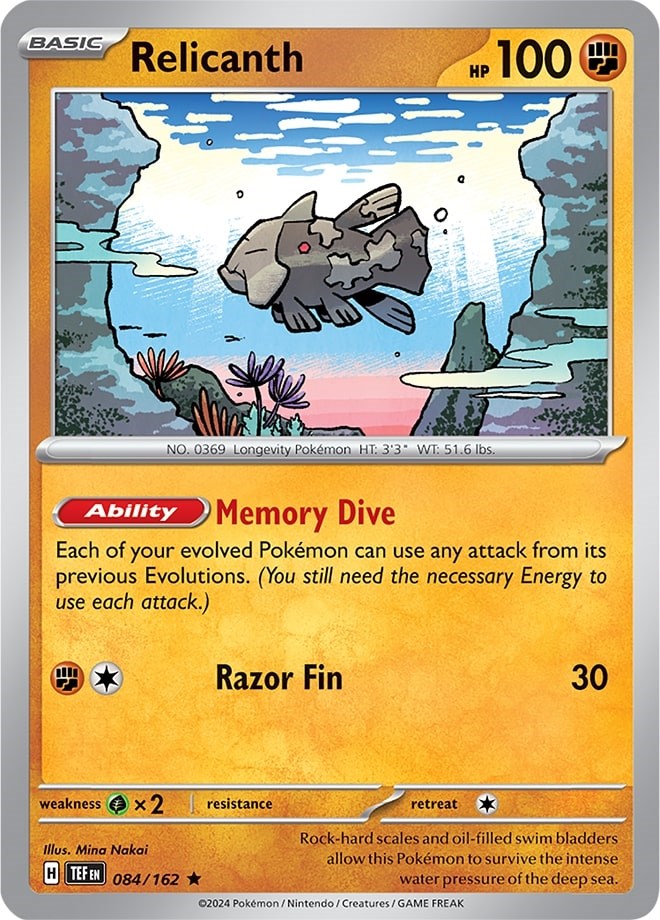 Relicanth card artwork