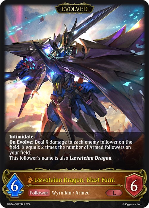 Laevateinn Dragon, Blast Form (Evolved) - BP04: Cosmic Mythos ...