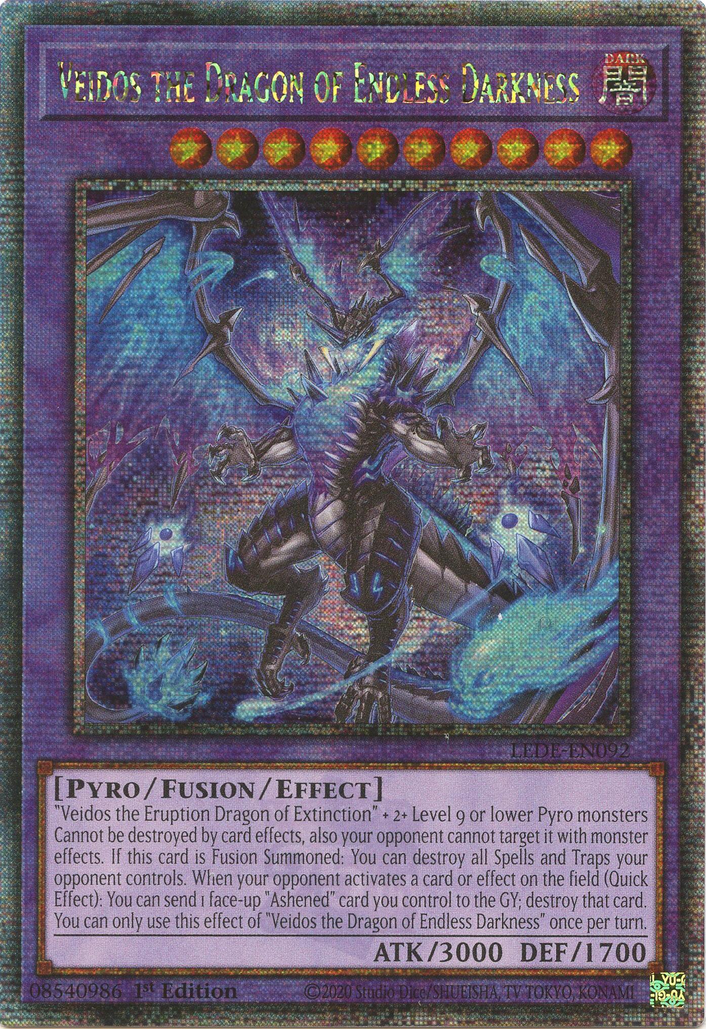 Veidos the Dragon of Endless Darkness (Quarter Century Secret Rare)