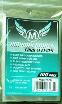 Mini Euro Mayday Games - 45mm X 68mm, Pack Of 100 Card Sleeves