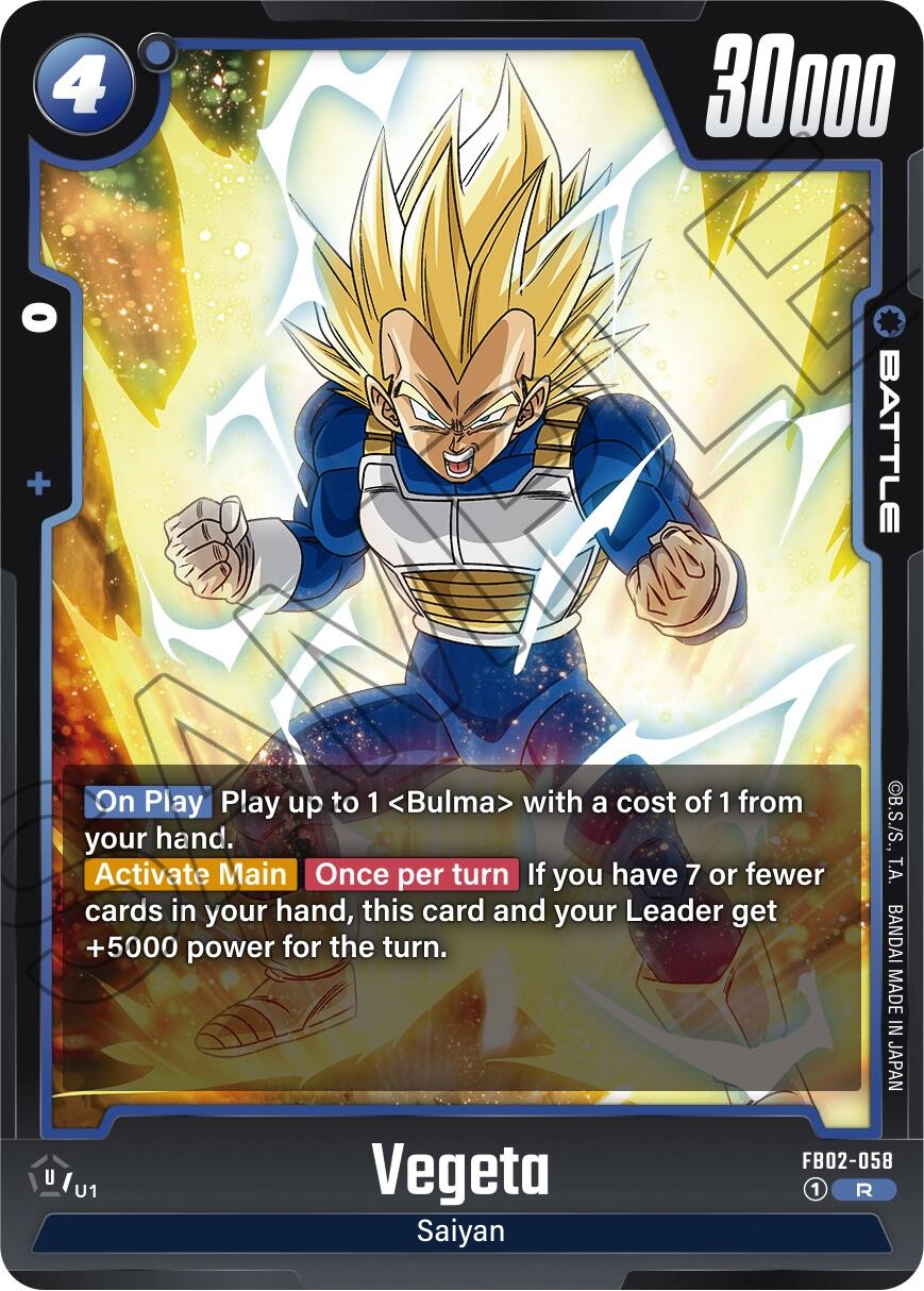 Vegeta - FB02-058 - Blazing Aura - Dragon Ball Super: Fusion World