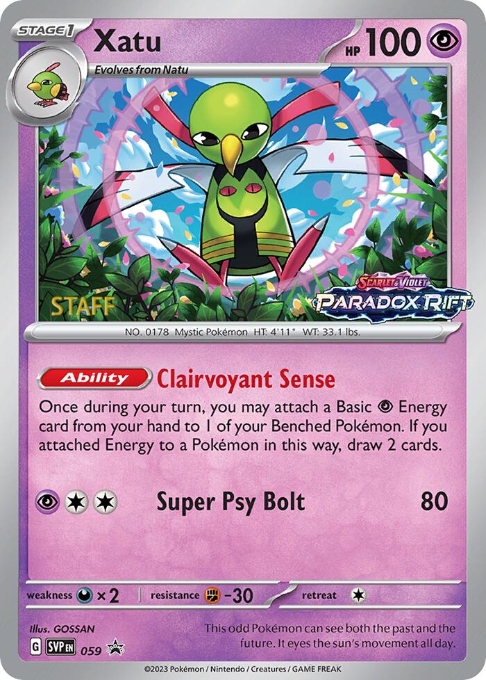 Xatu - 059 (Prerelease) [Staff] card artwork