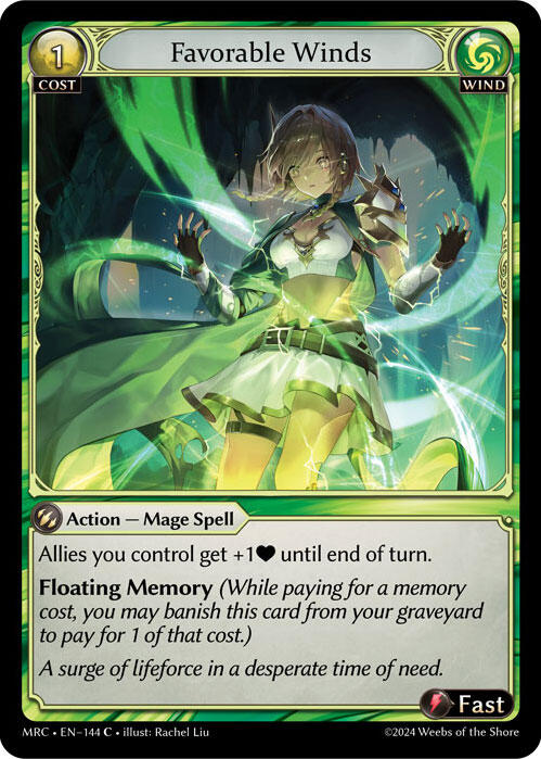 Favorable Winds - Mercurial Heart - Grand Archive TCG