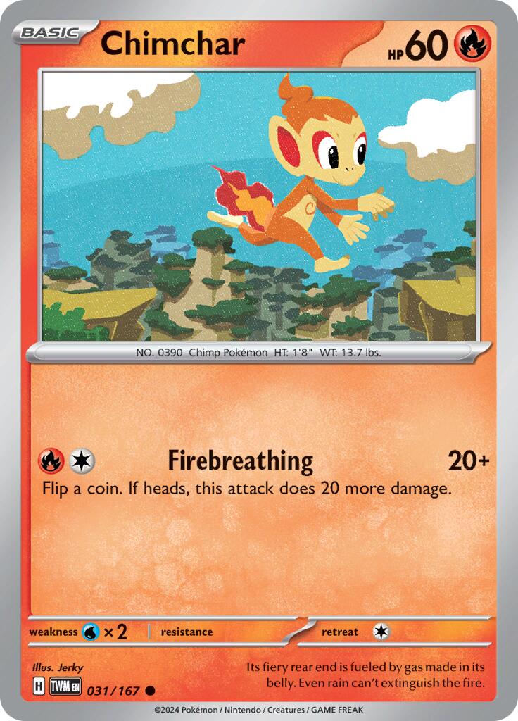 Chimchar card artwork