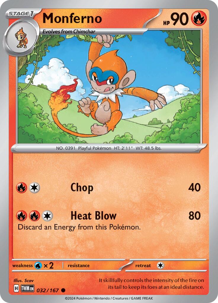 Monferno card artwork