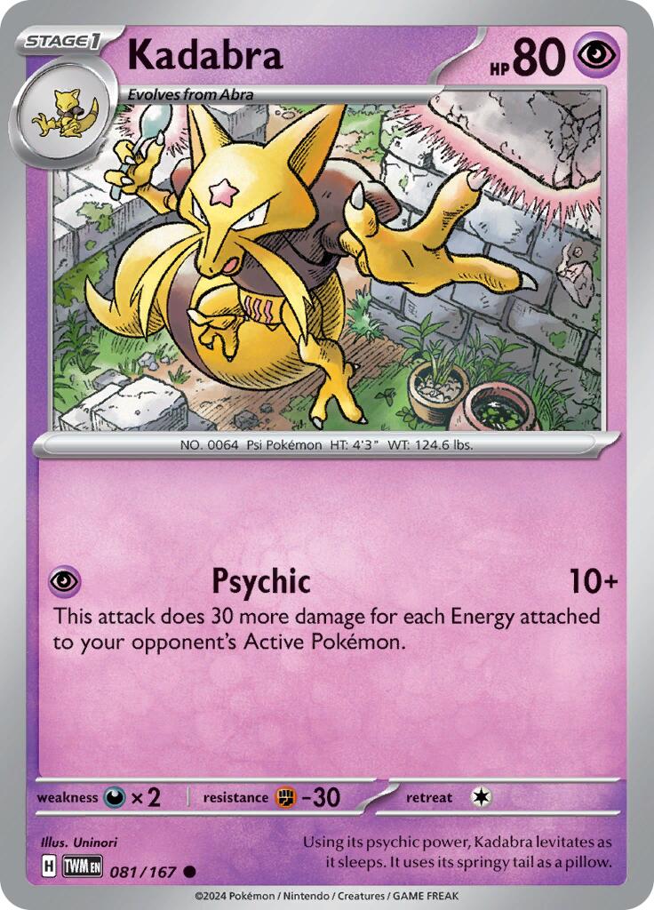 Kadabra card artwork