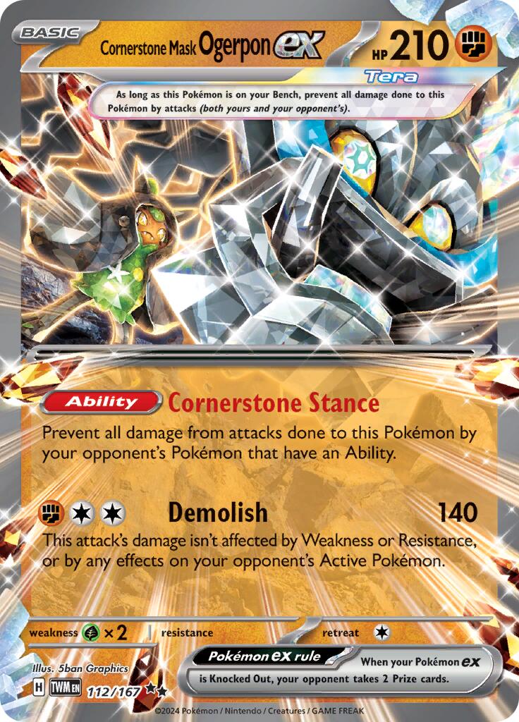 Cornerstone Mask Ogerpon ex - 112/167 - SV06: Twilight Masquerade - Pokemon