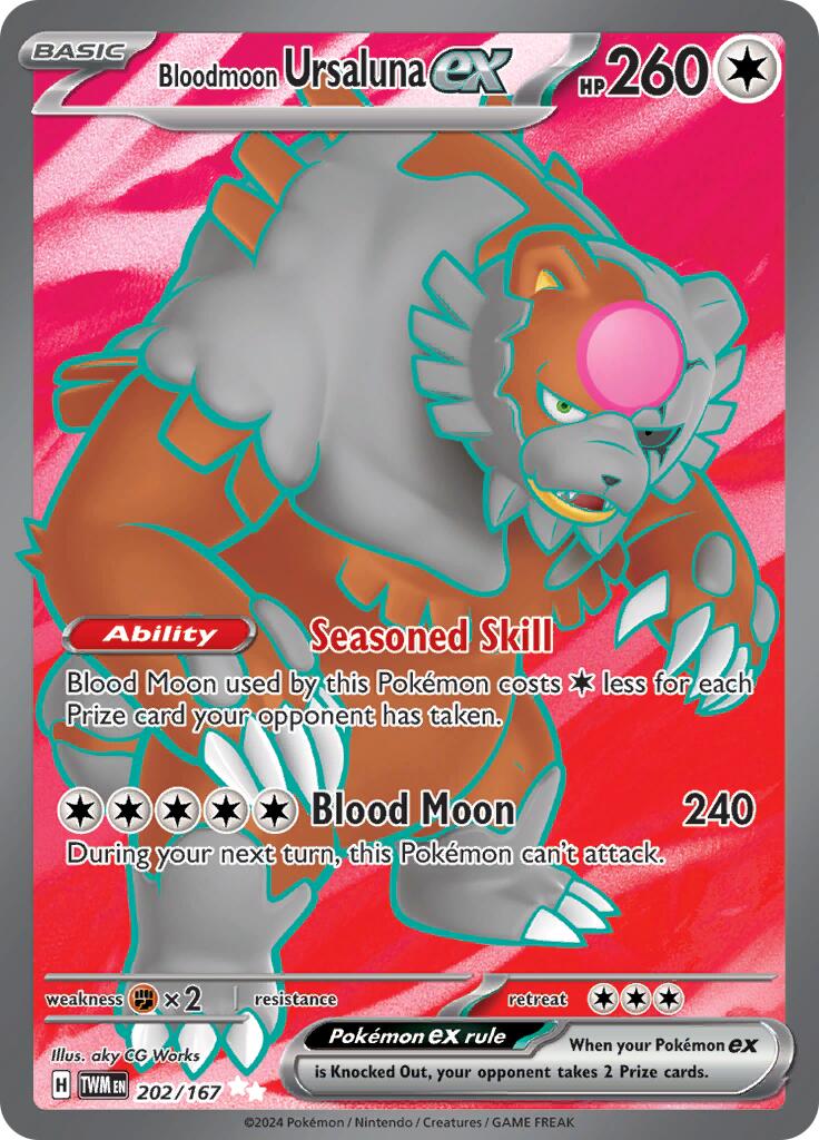 Bloodmoon Ursaluna ex 202/167 SV06 Twilight Masquerade Pokemon