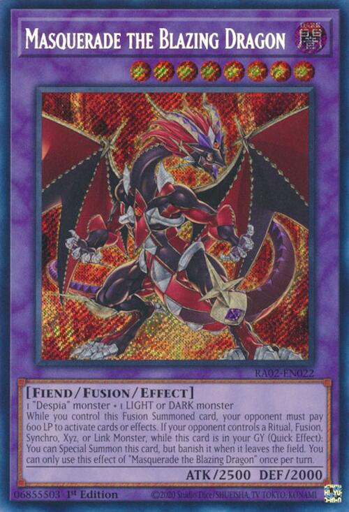 Masquerade the Blazing Dragon (Secret Rare) 25th Anniversary Rarity Collection II YuGiOh