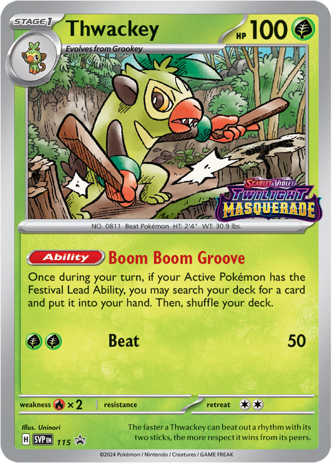 Thwackey - 115 - SV: Scarlet & Violet Promo Cards - Pokemon