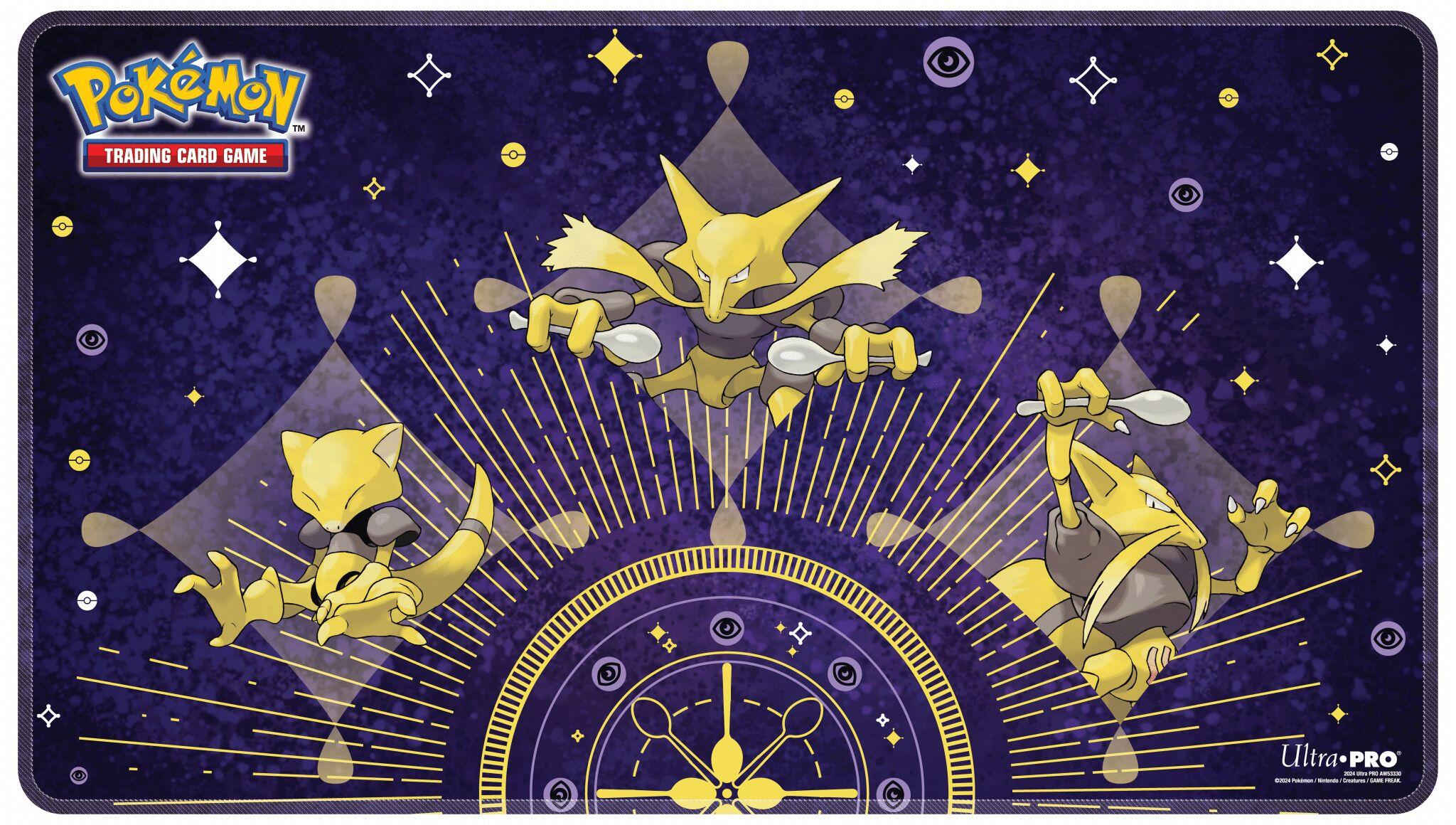 Abra Evolutions White Stitched Playmat for Pokemon Ultra Pro Playmats