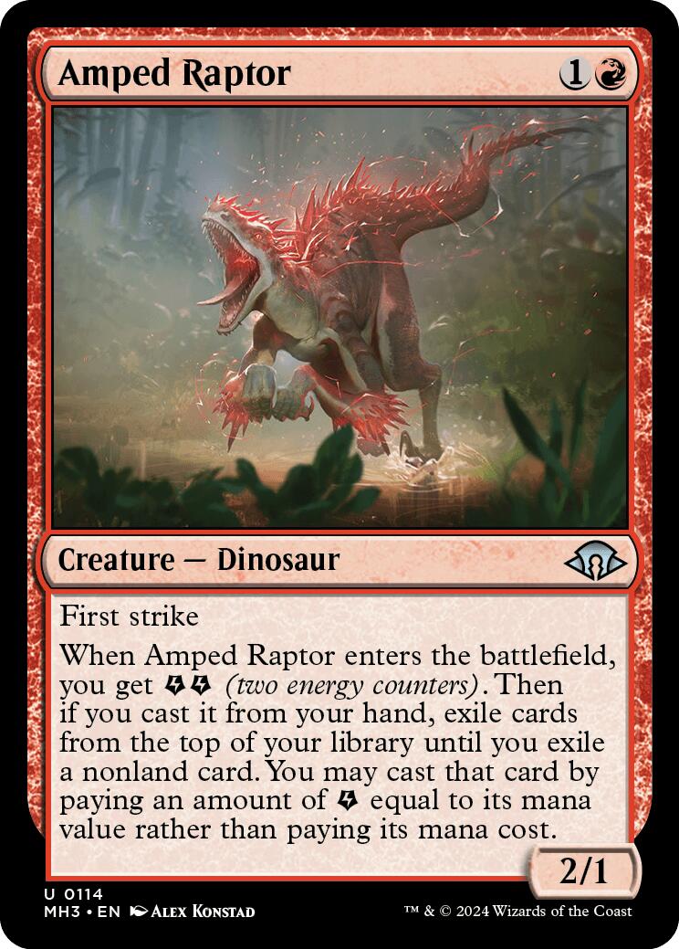 Amped Raptor - Modern Horizons 3 - Magic: The Gathering