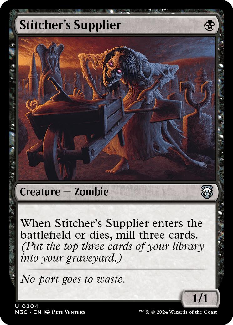 Stitcher's Supplier Commander Modern Horizons 3 Magic The Gathering