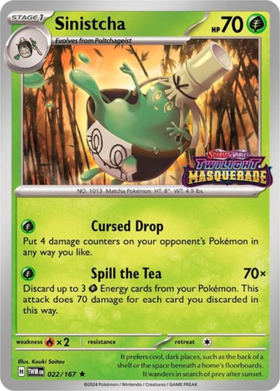 Sinistcha - 022/167 (Prerelease) card artwork