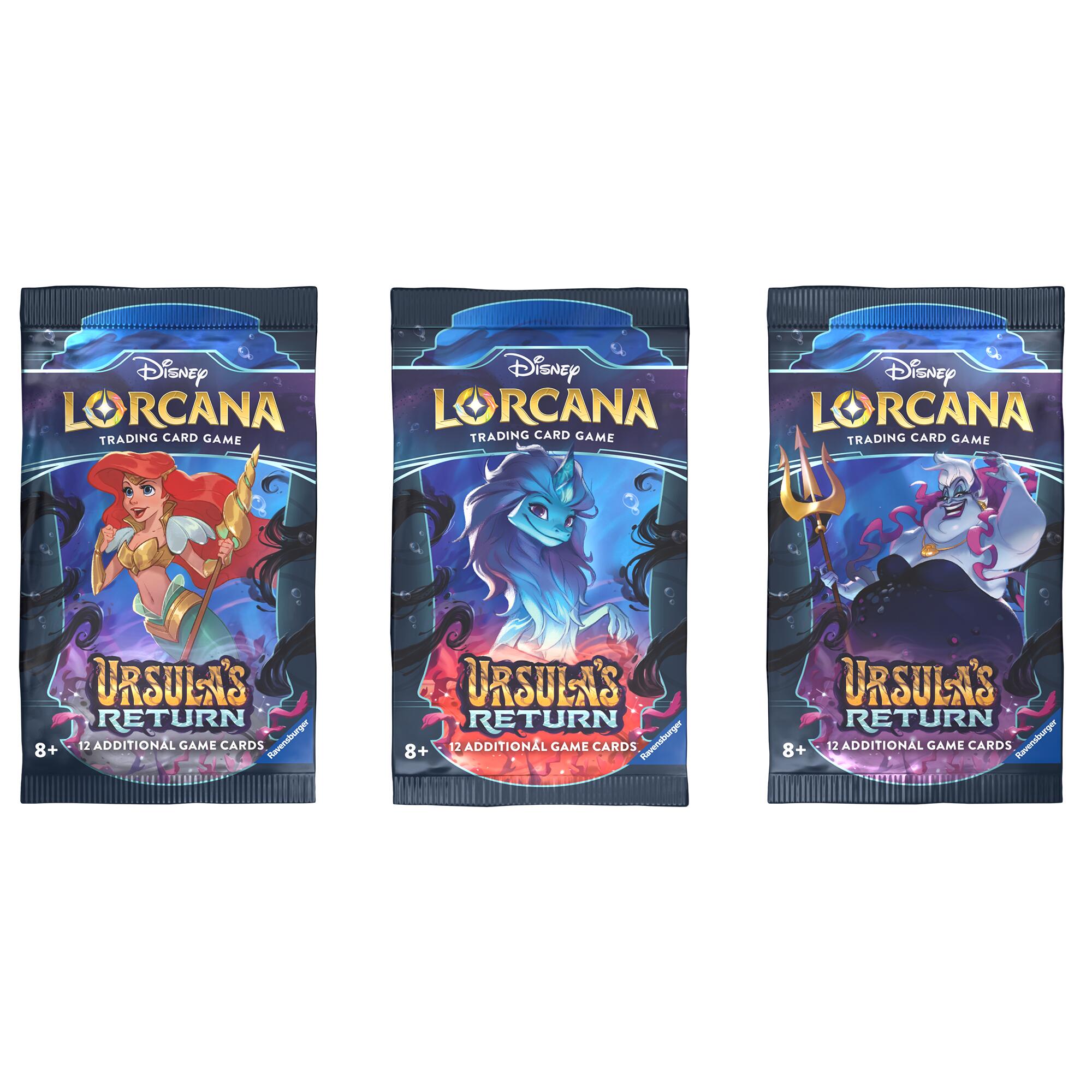 Disney Lorcana: Ursula's Return Booster Pack Art Bundle [Set of 3 ...