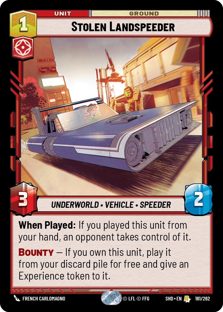 Stolen Landspeeder - Shadows of the Galaxy - Star Wars: Unlimited
