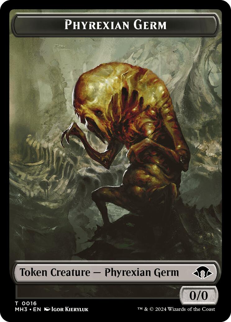 Phyrexian Germ // Emblem - Tamiyo, Seasoned Scholar Double-Sided Token ...