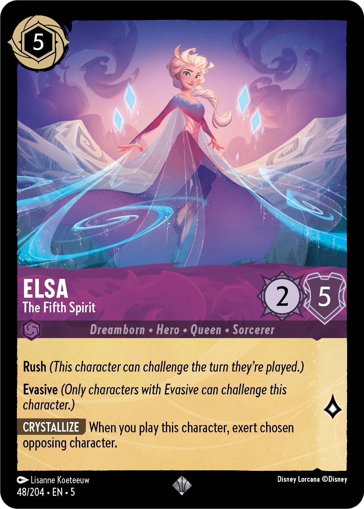 Elsa - The Fifth Spirit - Shimmering Skies - Disney Lorcana