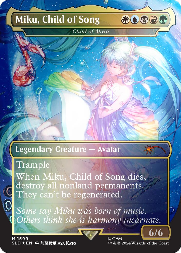 Miku, Child of Song - Child of Alara (Rainbow Foil) - Secret Lair Drop ...