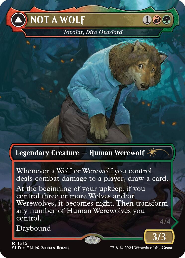 NOT A WOLF - Tovolar, Dire Overlord - Secret Lair Drop Series - Magic ...