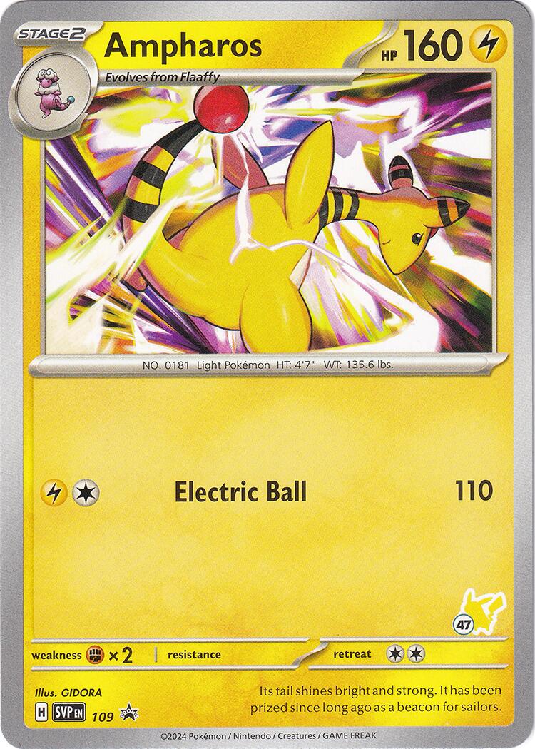 Ampharos - Pikachu 47 card artwork