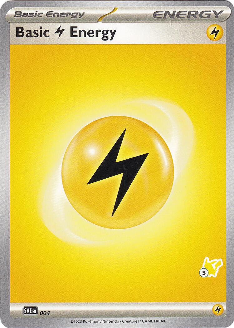 Basic Lightning Energy - Pikachu 3 card artwork