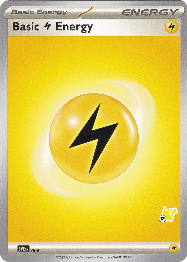 Basic Lightning Energy - Pikachu 12 card artwork