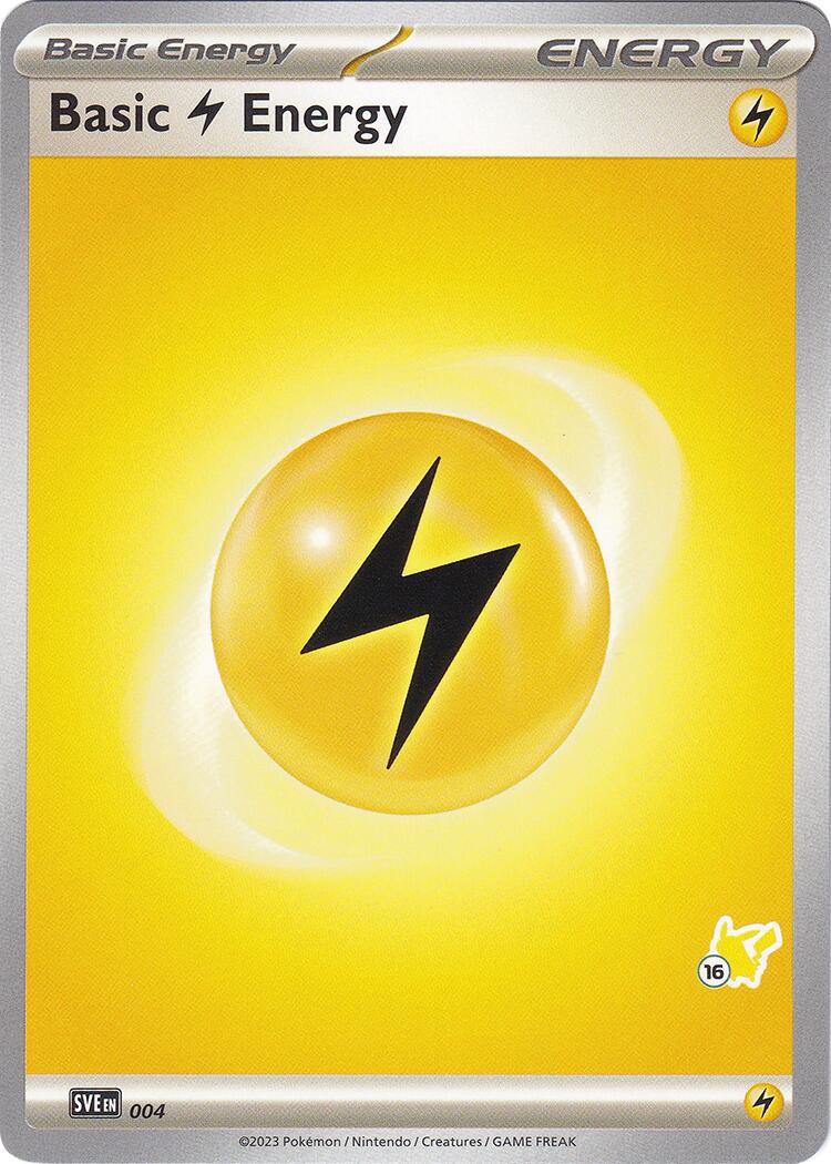 Basic Lightning Energy - Pikachu 16 card artwork