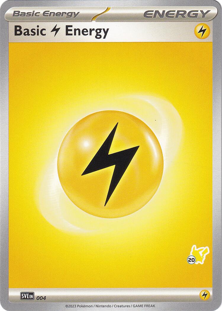 Basic Lightning Energy - Pikachu 20 card artwork