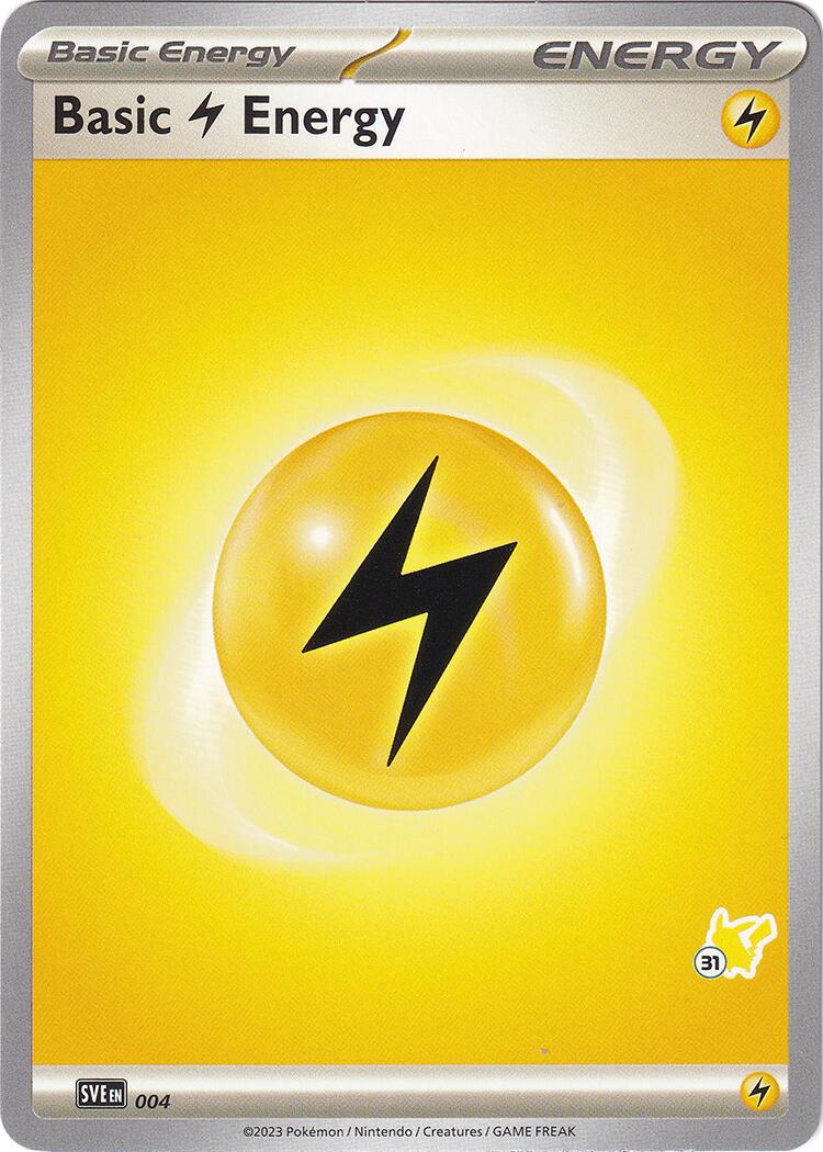 Basic Lightning Energy - Pikachu 31 card artwork