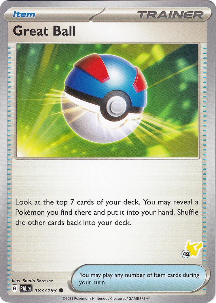 Great Ball - Pikachu 49 card artwork