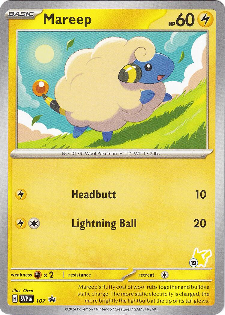 Mareep - Pikachu 19 card artwork
