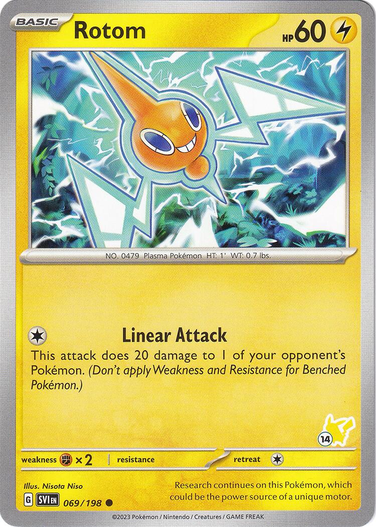 Rotom - Pikachu 14 card artwork