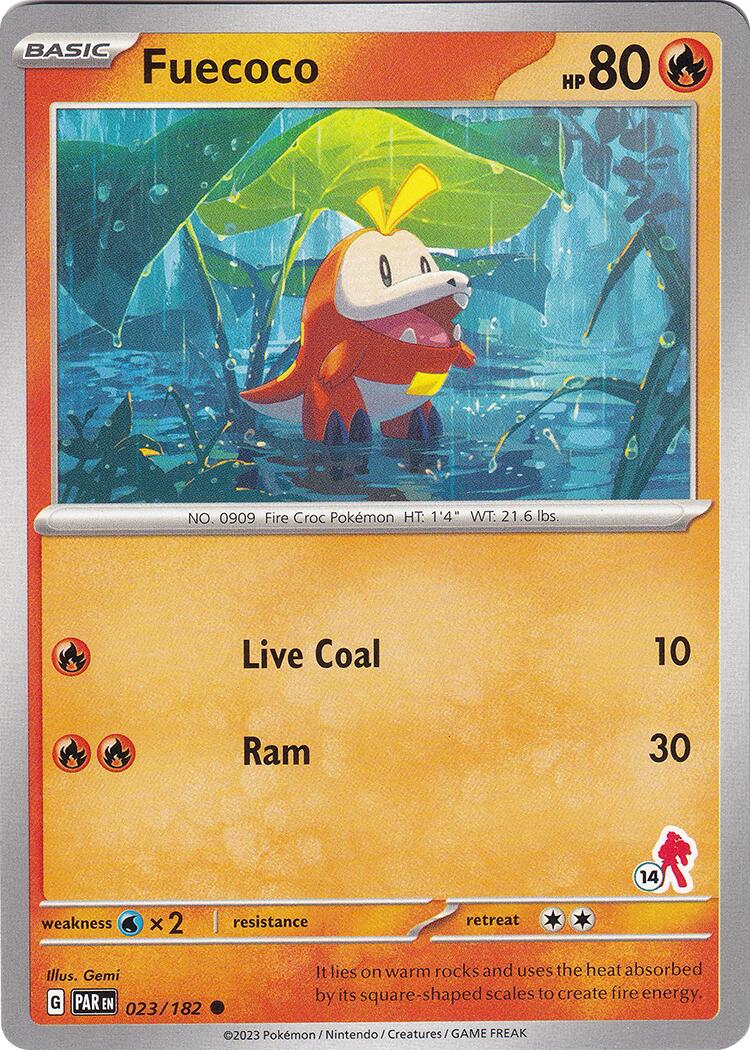 Fuecoco - Armarouge 14 card artwork