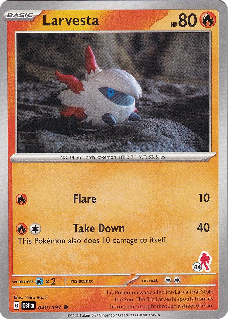 Larvesta - Armarouge 44 card artwork