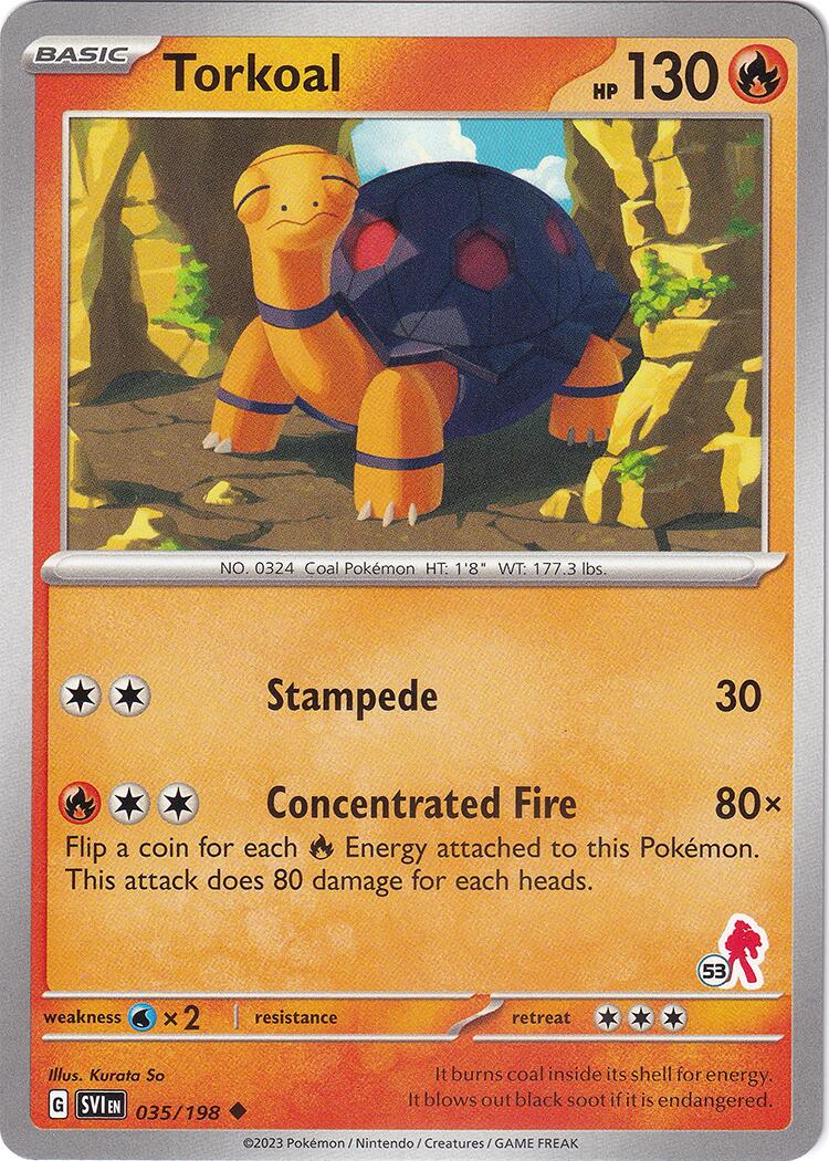 Torkoal - Armarouge 53 card artwork