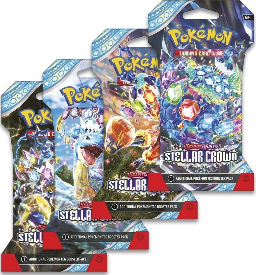 Stellar Crown Sleeved Booster Pack Art Bundle [Set of 4] - SV07 ...