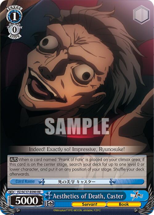 Aesthetics of Death, Caster - Fate/Zero Chronicle Set - Weiss Schwarz