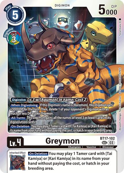 Greymon - Secret Crisis - Digimon Card Game