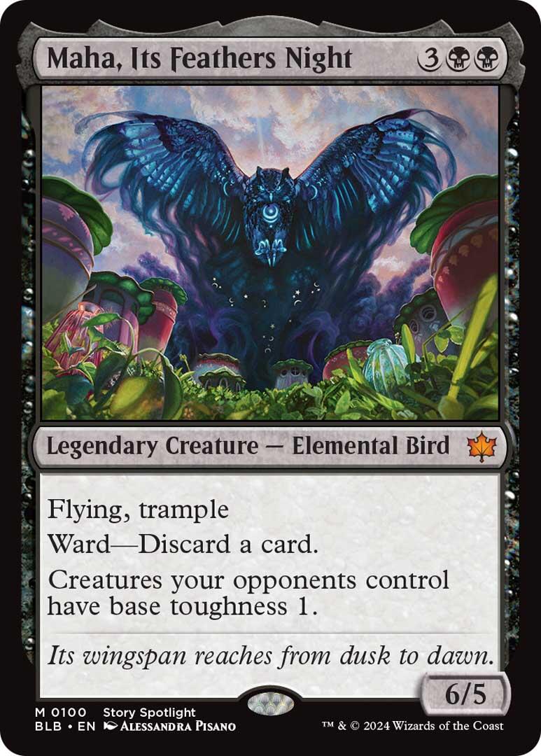 Maha, Its Feathers Night Bloomburrow Magic The Gathering