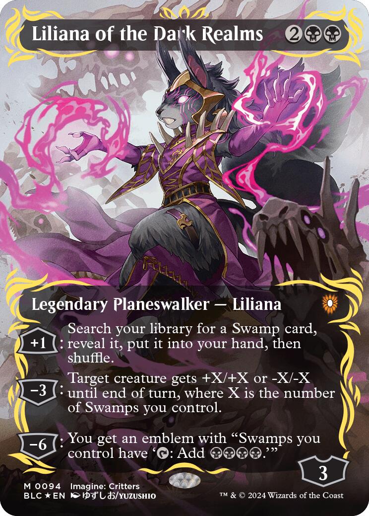 Liliana of the Dark Realms (Borderless) (Raised Foil) - Commander ...