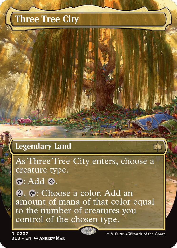 Three Tree City (Borderless) (0337) - Bloomburrow - Magic: The Gathering