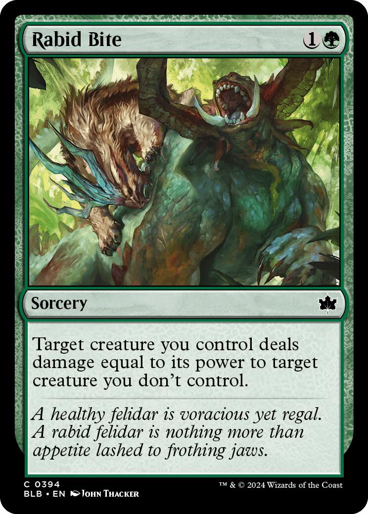 Rabid Bite Bloomburrow Magic The Gathering