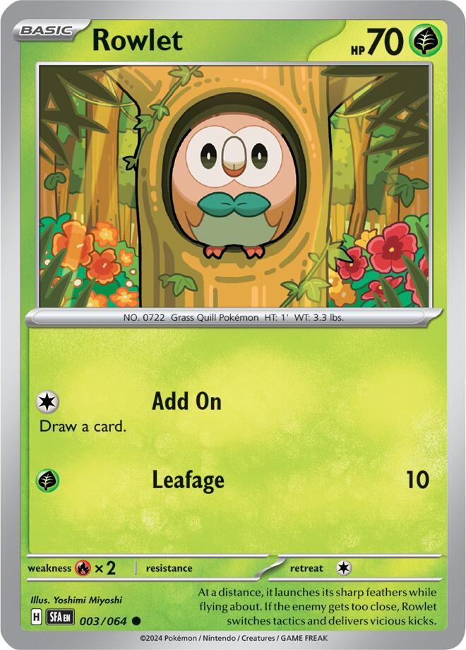 Rowlet card artwork