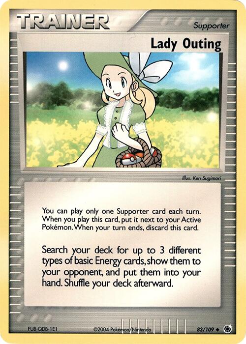 Lady Outing card artwork