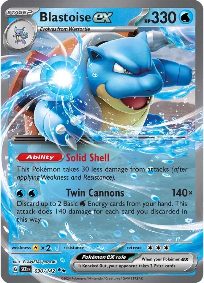 Blastoise ex card artwork