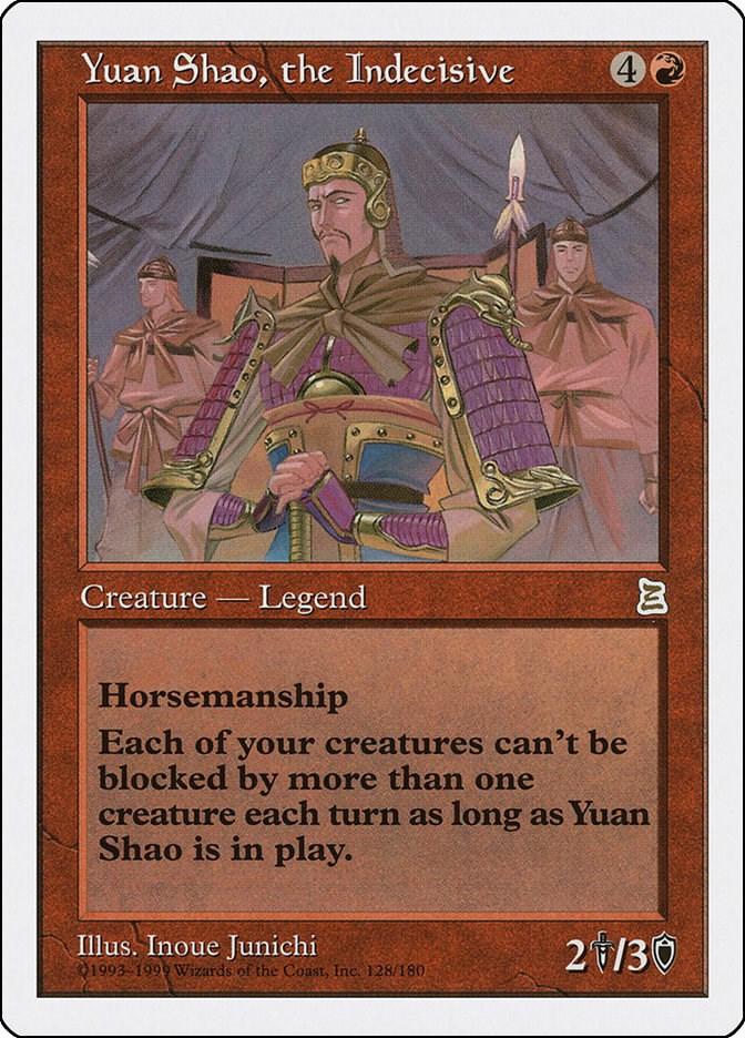 Yuan Shao, the Indecisive - Portal Three Kingdoms - Magic: The Gathering